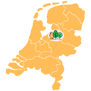 Kaart NL B&B Veluwe Gelderland